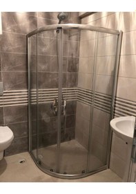 Resim Nokta Duşakabin Teknesiz Oval Cam Duşakabin Nd110 Şeffaf 