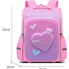 Resim Taros Kalp Kabartmalı Büyük Boy Sırt Çantası 8475 Pembe 