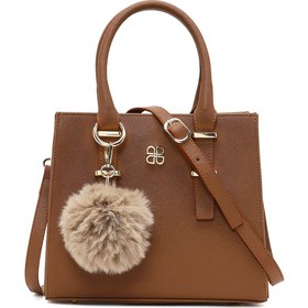 Resim Women's Beige Long Strapped Accessorized Handbag 