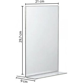 Resim Soylu Pleksi A4 T Tipi Dikey Föylük Broşürlük Şeffaf Pleksi - 5'li Paket 