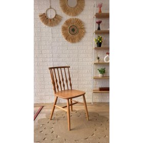 Resim Silla Concept Boncuk Sandalye Naturel Ahşap Sandalye 