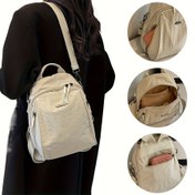 Resim Geniş Kapasiteli Seyahat Sırt Çantası Omuz Çantası, Şık Crossbody Çok Amaçlı Çanta 8 İnç Laptop İçin Uygun 