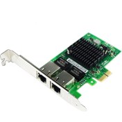 Resim I350AM2 Çip Pcı-E X1 RJ45 Masaüstü Çift Bağlantı Noktalı Gigabit Ethernet Lan 10/100/1000 Mbps Ağ Arayüz Kartı I350-T2 ile Uyumlu (Yurt Dışından) 