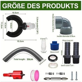 Resim Willowhaven 19.69 İnç Hortumlu Yağmur Suyu Toplama Seti 70-110mm Oluk Çim Bahçe Sulama 