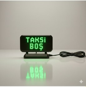Resim Renkli Dolu / Boş / Acil Durum Göstergeli Akıllı Taksi Tepe Lambası İsbak Onaylı 