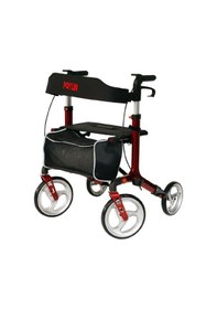 Resim Poylin P888 Ultra Lüks Rolatör Yürüteç Kırmızı 