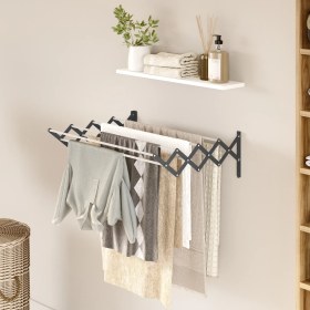 Resim Akordiyon Kurutmalık Çamaşır Askısı Duvara Asılan Kurutucu 100 cm Beyaz 