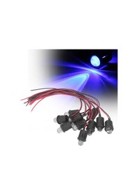 Resim Lemestar 10 Adet 12v 10mm Mavi Led Diyoüt Işık - Su Geçirmez Kablolu Sabit Akım - Yüksek Parlaklık - Araç, Gemı, Ev Işıgı Uygulamaları 