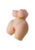 Resim Odins Shop 3 Boyutlu İki İşlevli Büyük Kalçalı Yarım Vücut Anal Vajinal Silikon Seksi Manken - Grace 