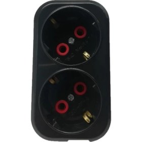 Resim ikili Golyat Fiş Priz Siyah Mutlusan 