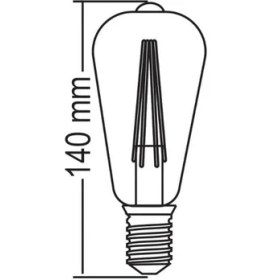 Resim Forlife 4 Watt ST64 Armut Rustik Ampul - 4 Adet 