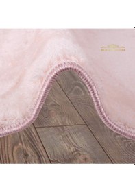 Resim Bonny Home Elite Pudra 120x120 Cm Yuvarlak Peluş Banyo Paspası Pudra 