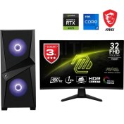 Resim Msı Mag Forge I7-14700 64GB 2tb SSD 16GB RTX4070 Tı Wındows 11 Pro Sıvı Soğutmalı Gamıng Pc 31.5" Mag 32C6 Curve Gaming Monitör Masaüstü Bilgisayar 