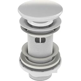 Resim İzyapi Beyaz Taşma Delikli Seramik Aç Kapa Körüklü Lavabo Sifonu 