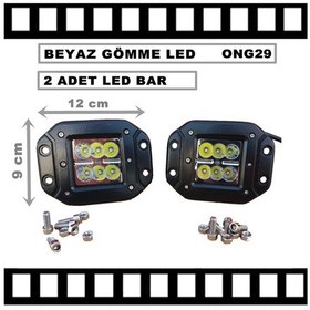 Resim Off Road Led Bar Delici 6 Ledli Beyaz + Gömmeli Model - 2 Adet (512681391) 