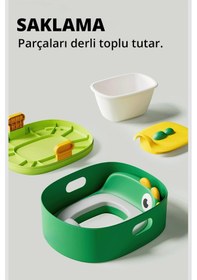 Resim Wellgro Dino 2'si 1 Arada Bebek Lazımlık ve Tuvalet Adaptörü - Yeşil 
