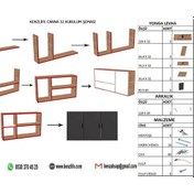 Resim Kenzlife hazır mutfak canna32 crd 060*120*32 mutfak banyo dolabı kapaklı raflı 