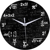 Resim CHASOE Modern Yuvarlak Duvar Saati Çocuklar Için 12IN Kuvars Saatler Ev Ofis Okul Matematik (Yurt Dışından) 