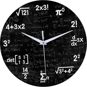 Resim CHASOE Modern Yuvarlak Duvar Saati Çocuklar Için 12IN Kuvars Saatler Ev Ofis Okul Matematik (Yurt Dışından) 