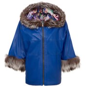 Resim Mavi Kürk - Deri Kadın Kürk Mont - K22IDM320266-Q7D 