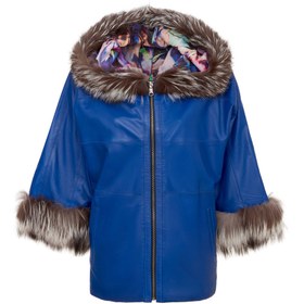 Resim Mavi Kürk - Deri Kadın Kürk Mont - K22IDM320266-Q7D 