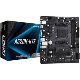 Resim Asrock A520M-HVS AMD A520 4733 MHz (OC) DDR4 Soket AM4 mATX Anakart 