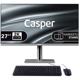 Resim Casper Nirvana A97.210H-BV00X-V-G Core 5-210H 16 GB 500 GB Nvme SSD 27" Free Dos AIO Masaüstü Bilgisayar 