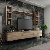 Resim MobilyaFırsat Ideal Tv Ünitesi Duvar Raflı Q7808-3 Çırağan 