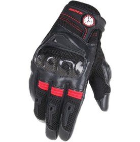 Resim Scoyco Mc57 Carbon Dokunmatik Motosiklet Eldiveni 65512 Kırmızı 