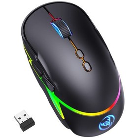 Resim Reedark Hxsj T200 2.4g Kablosuz Oyuncu Mouse Ergonomik 3 Ayarlanabilir DPI 12 Çeşit Rgb Işık Efekti Dahili 600mah Pil 