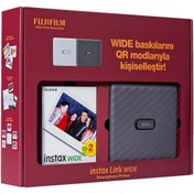 Resim Instax Link Wide Gri Akıllı Telefon Yazıcısı Bundle Box 