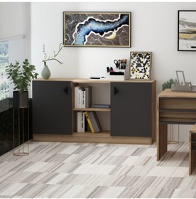 Resim Givayo Mobilya Orion Ofis Takımı Çırağan Antrasit 