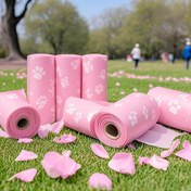 Resim 150 Adet/10 Rulo Ekstra Kalın Sızdırmaz Köpek Kakası Torbaları Pati Desenli - Güçlü, Evcil Hayvan Atığı için Koku Kontrolü, Yürüyüş Torbaları|Eğlenceli Tasarım|Güçlü Yapı, Köpek Atık Torbaları 