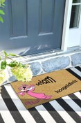 Resim Pink Panter Kapı Önü Paspası Dekoratif Kapı Paspası Dış Mekân Paspas Ev İçi Paspası 45x70cm 