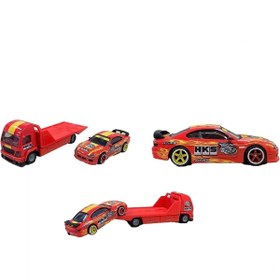 Resim HOT WHEELS Team Transport Premium Nissan Silvia S15 Aero Lift Araba 