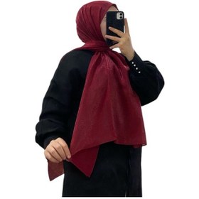 Resim Işıltılı Abiye Şal bordo 