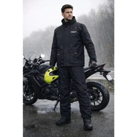 Resim Yağmurluk Motoyc Raincoat Alt-Üst Takım Siyah 