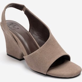 Resim Luvishoes Zyra Vizon Süet Kadın Dolgu Topuklu Ayakkabı 