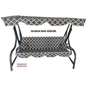 Resim 3 Kişilik Salıncak Minderi Süngersiz Kılıfı Karaçatı Bahçe Minder (552012692) 