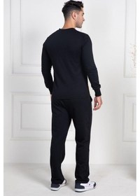 Resim Mecit Pijama Mecit 2763 Erkek Sarı-siyah Pamuklu Büyük Beden Pijama Takımı Sarı 