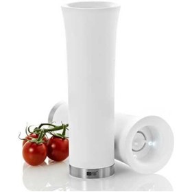 Resim ADHOC Mılano Beyaz Elektrikli Tuz Ve Biber Değirmeni 20cm Ø5cm,led Işıklı 