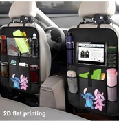 Resim Dashanshop Siyah 1 Adet Katlanır Stitch Oto Koltuk Arkası Depolama Çantası - Çok Cepli Seyahat Aksesuarı 