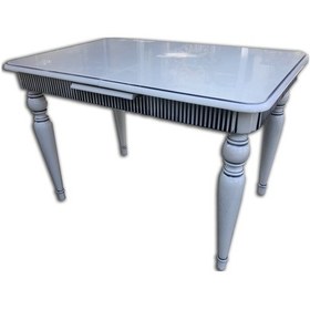 Resim Bengimobilya Masa Açılır Fitilli Model Kayın Torna Tombul Ayak Parlak Beyaz La 