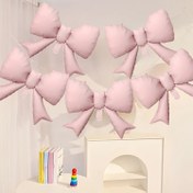 Resim 5 adet mat pembe fiyonklu alüminyum folyo balon, doğum günü partisi, toplantı dekorasyonu, düğün, yıl dönümü, festival kutlaması, arka plan duvarı, açık hava parti süsleme malzemeleri 