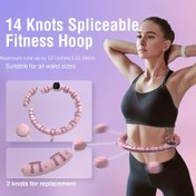 Resim Regüle Edilebilir Ağırlıklı Fitness Halkası, Akıllı HD Ekranlı Sayım, 16 Bölmeli Çıkarılabilir Egzersiz Halkası, Evde Spor Ekipmanı, Ayarlanabilir Dirençli Antrenman, Pilates ve Yoga İçin Uygun 