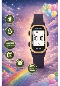 Resim Captiva Digital 3 Atm Suya Dayanıklı Işık+alarm+kronometre+takvimli Çoçuk Kol Saati Cp.yn.26.m02 Beyaz 