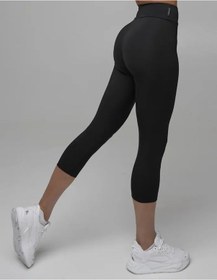 Resim Mansen Yazlık Fitness İçin Sporcu Taytları Kısaltılmış Capri 354986167 SiYAH 