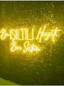 Resim Bu Işıltılı Hayatı Ben Seçtim Yazılı Neon Led Aydınlatma Tabela Güzellik Merkezi Dekorasyon 80x40 Cm Sarı, ışıktıtek 