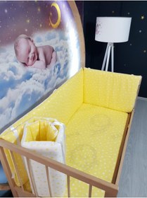 Resim bebek_iklimi 60x120 Bebek Beşik Korumalık Seti Yıldız Desen 4 Parça 