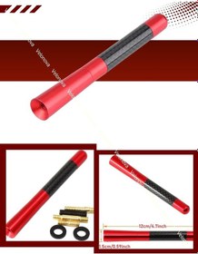 Resim Fiat Siena Uyumlu Alüminyum Karbon Fiber Oto Araç Anten Çubuğu Kırmızı 